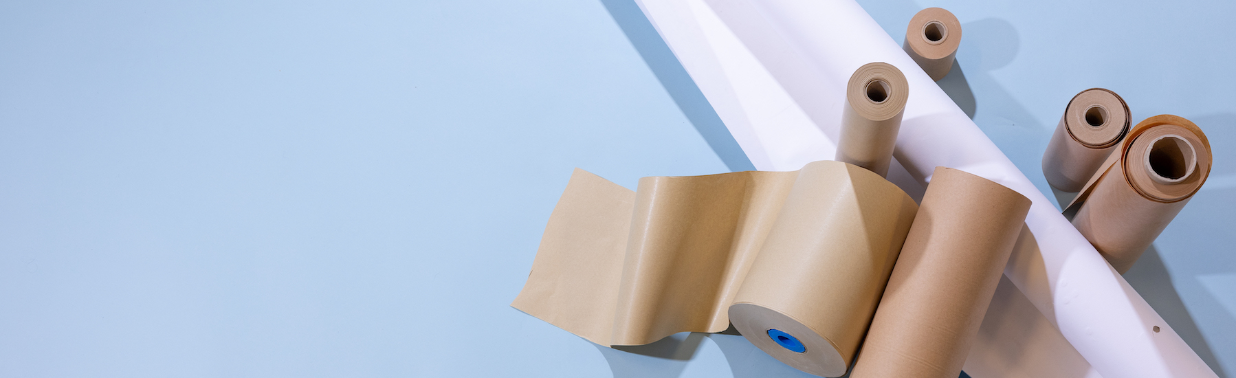 Large rolls of white paper